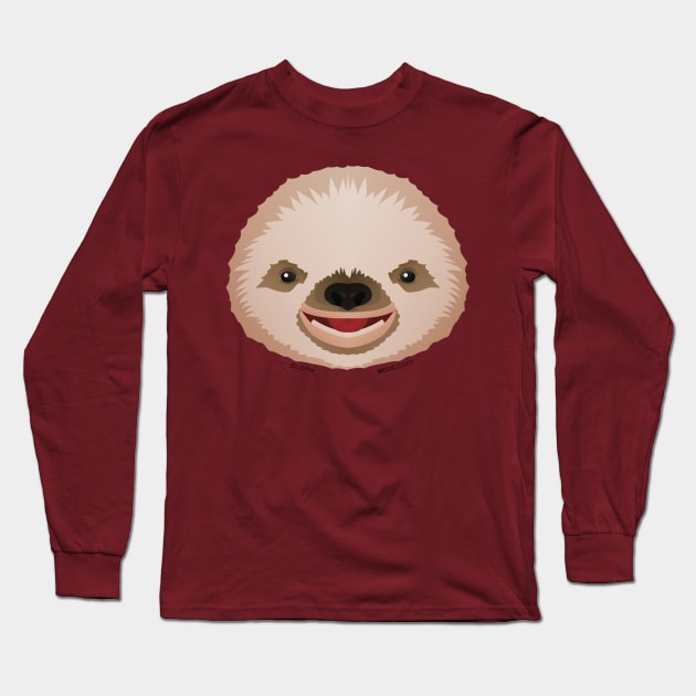 Baby Sloth Face Long Sleeve T-Shirt by FunkilyMade